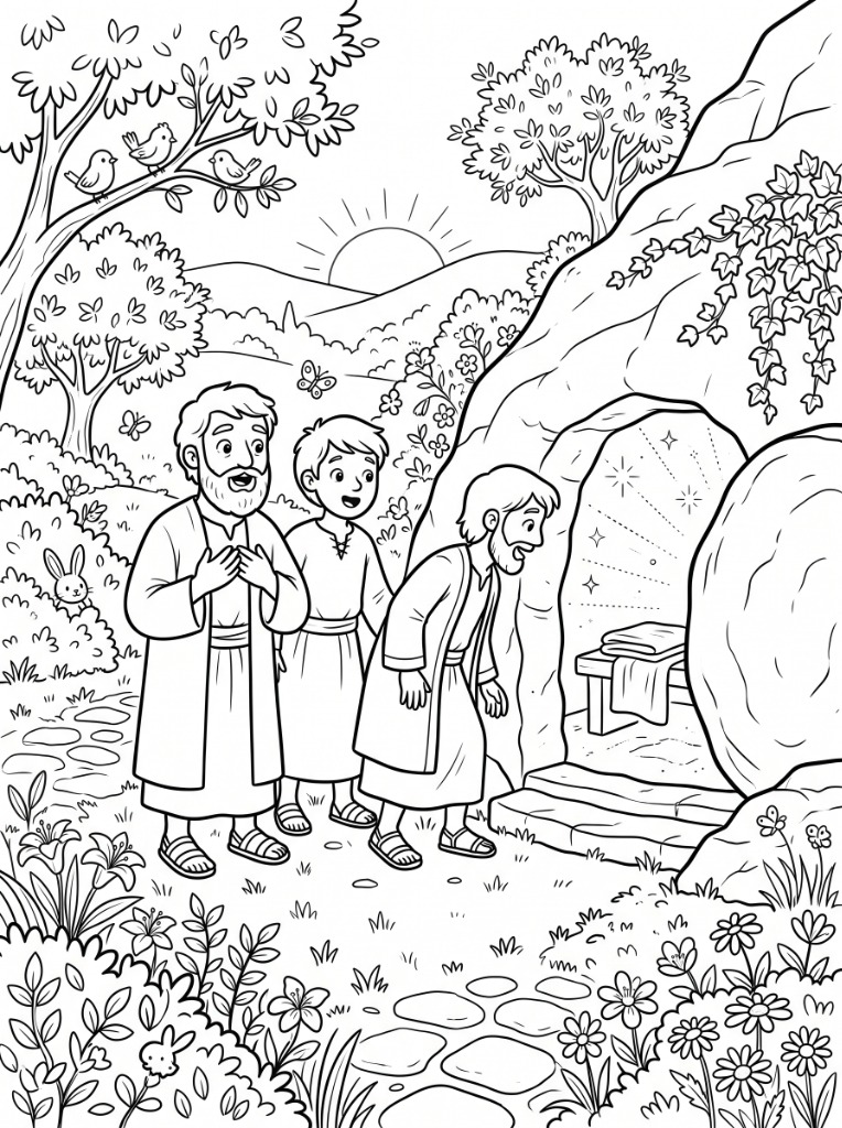 Jesus ressuscitou para colorir